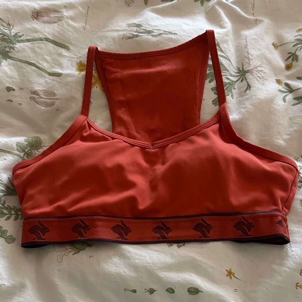 Rabbit Running Strappy Pocket Bra, Orange, Small